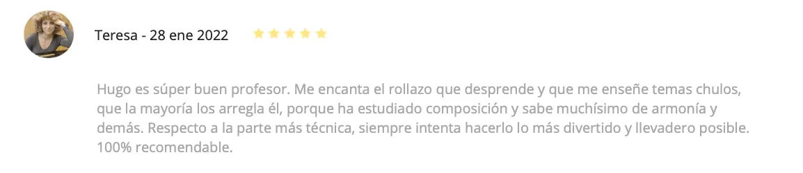 Opinión de un alumno en tusclasesparticulares.com