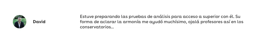 Recomendación de un alumno en Superprof